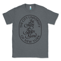 Charcoal Heather College Of Staten Island Classic Tee - linhVisuals