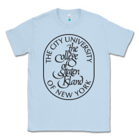 Dusty Blue College Of Staten Island Classic Tee - linhVisuals