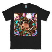 Hairdresser Messy Bun Hand Mirror And Scissors With Leopard And Tiger  Classic Tee | Teevron