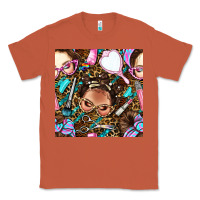Copper hairdresser messy bun hand mirror and scissors with leopard and tiger  Classic Tee - BundleAndBundleShop