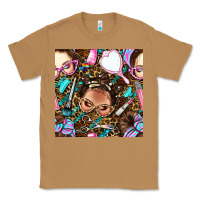 Toasted Coconut hairdresser messy bun hand mirror and scissors with leopard and tiger  Classic Tee - BundleAndBundleShop