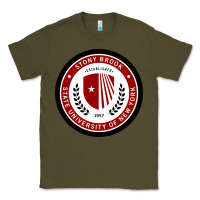 Army Green Stony Brook University Classic Tee - linhVisuals
