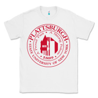 White Suny Plattsburgh Classic Tee - linhVisuals