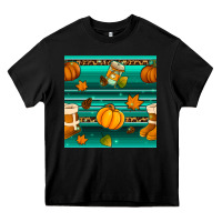 Black autumn seamless pattern Heavy Core Tee - BundleAndBundleShop