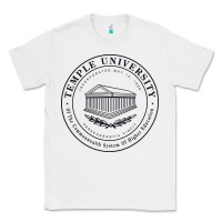 White Temple University Classic Tee - linhVisuals