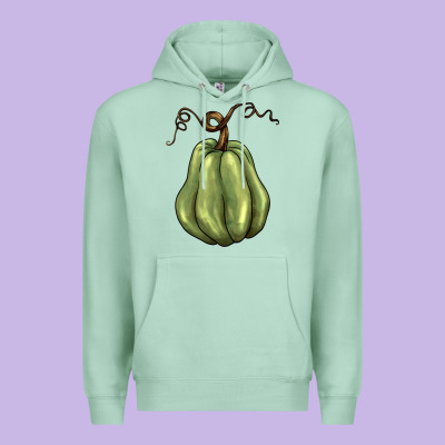 Gourd Green Pumpkin Premium Hoodie Designed By Barkaloodesign