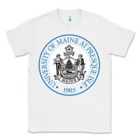 White University Of Maine At Presque Isle Classic Tee - linhVisuals