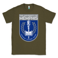Army Green University Of Memphis Classic Tee - linhVisuals