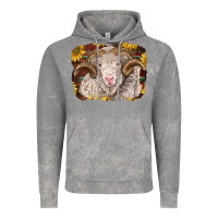 Cloud Rock merino ram with sunflowers Vintage Hoodie - BarkalooDesign
