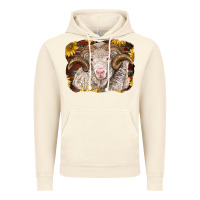 Vintage Artic merino ram with sunflowers Vintage Hoodie - BarkalooDesign