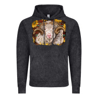 Merino Ram With Sunflowers Vintage Hoodie | Teevron
