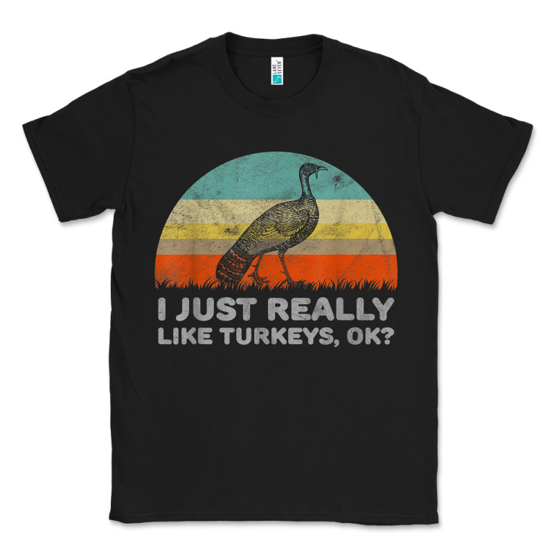 Funny I Just Really Like Turkeys Thanksgiving Classic Tee by linhVisuals | Teevron