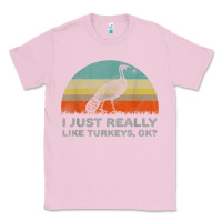 Bubblegum Pink funny i just really like turkeys thanksgiving Classic Tee - linhVisuals