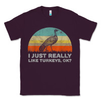 Plum funny i just really like turkeys thanksgiving Classic Tee - linhVisuals