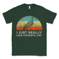 Sports Green funny i just really like turkeys thanksgiving Classic Tee - linhVisuals