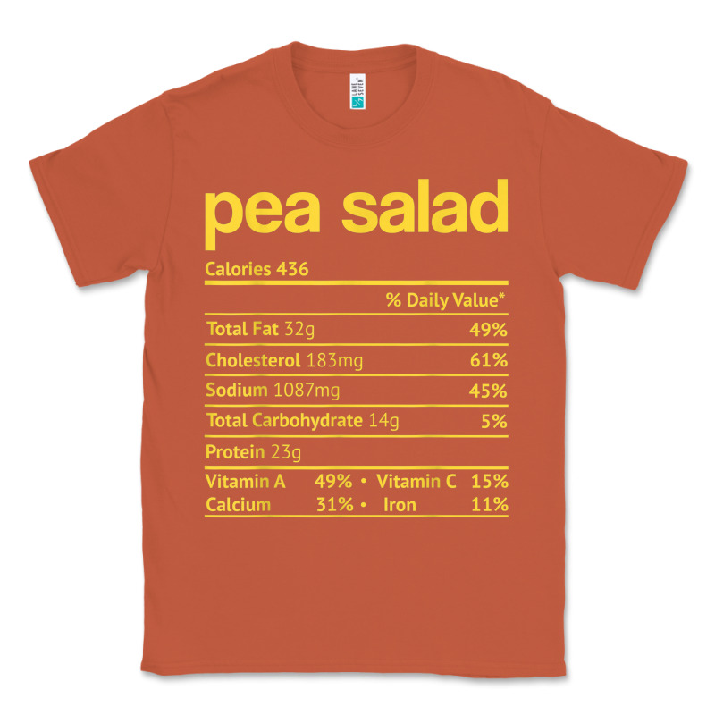 Pea Salad Nutrition Facts Funny Thanksgiving Christmas Food Classic Tee by linhVisuals | Teevron