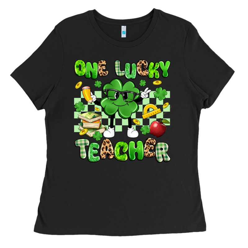 One Lucky Teacher Ladies Tee by Artiststas | Teevron