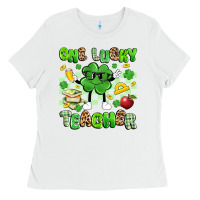 White one lucky teacher Ladies Tee - Artiststas