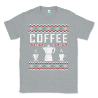 Heather Grey coffee ugly sweater christmas Classic Tee - linhVisuals