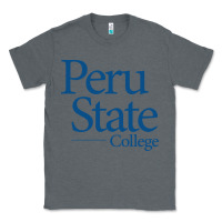 Charcoal Heather Peru State College Wordmark Classic Tee - linhVisuals