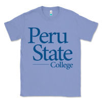 Colony Blue Peru State College Wordmark Classic Tee - linhVisuals