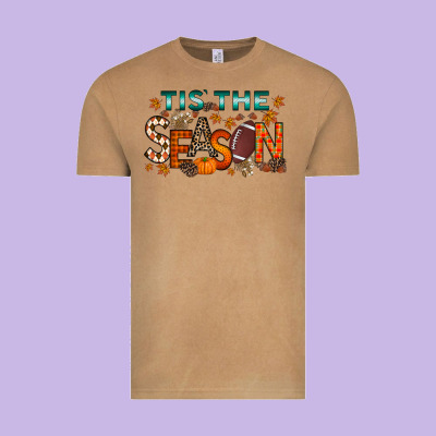 Tis The Season Football Vintage Tee Designed By Racoondesign