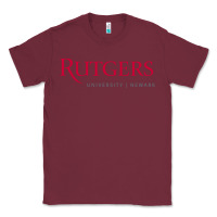 Burgundy Rutgers University Newark Logotype Classic Tee - linhVisuals