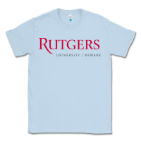 Dusty Blue Rutgers University Newark Logotype Classic Tee - linhVisuals