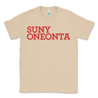 Mushroom Suny Oneonta Wordmark Classic Tee - linhVisuals