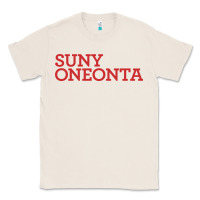 Natural Suny Oneonta Wordmark Classic Tee - linhVisuals