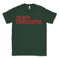 Sports Green Suny Oneonta Wordmark Classic Tee - linhVisuals