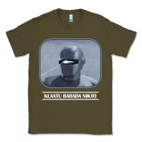 Army Green klaatu barada nikto Classic Tee - linhVisuals