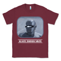 Burgundy klaatu barada nikto Classic Tee - linhVisuals