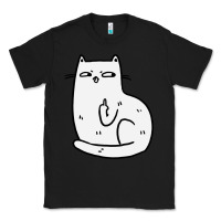 Black cat giving the finger Classic Tee - linhVisuals