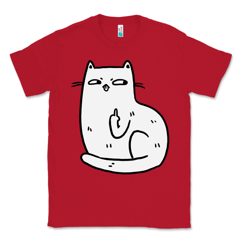Cat Giving The Finger Classic Tee by linhVisuals | Teevron