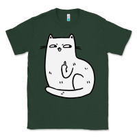 Sports Green cat giving the finger Classic Tee - linhVisuals