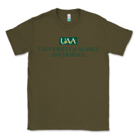 Army Green University Of Alaska Anchorage Classic Tee - linhVisuals