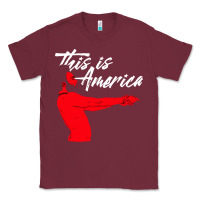 Burgundy this is america meme Classic Tee - linhVisuals