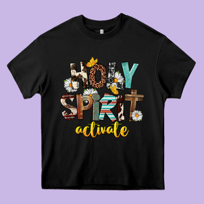 Holy Spirit Activate Heavy Core Tee Designed By Fadigitalartstudio