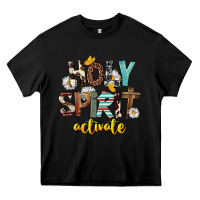 Black Holy Spirit Activate Heavy Core Tee - FaDigitalArtStudio