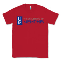 Red University Of Memphis Wordmark Classic Tee - linhVisuals
