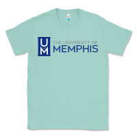 Seafoam University Of Memphis Wordmark Classic Tee - linhVisuals