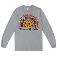 Heather Grey mama of both rainbow Long Sleeve Tee - Artiststas