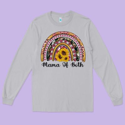 Mama Of Both Rainbow Long Sleeve Tee Designed By Artiststas