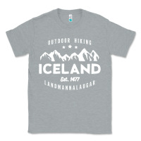 Heather Grey iceland hiking landmannalaugar est 1477 Classic Tee - linhVisuals