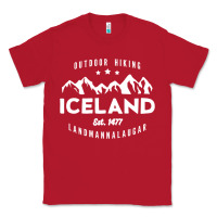 Red iceland hiking landmannalaugar est 1477 Classic Tee - linhVisuals