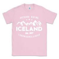 Bubblegum Pink iceland hiking landmannalaugar est 1477 Classic Tee - linhVisuals