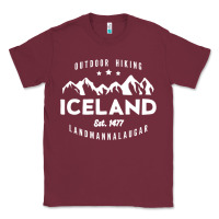 Burgundy iceland hiking landmannalaugar est 1477 Classic Tee - linhVisuals