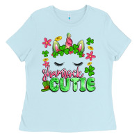 Baby Blue shamrock cutie artiststas Ladies Tee - Artiststas