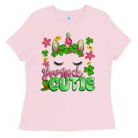 Bubblegum Pink shamrock cutie artiststas Ladies Tee - Artiststas